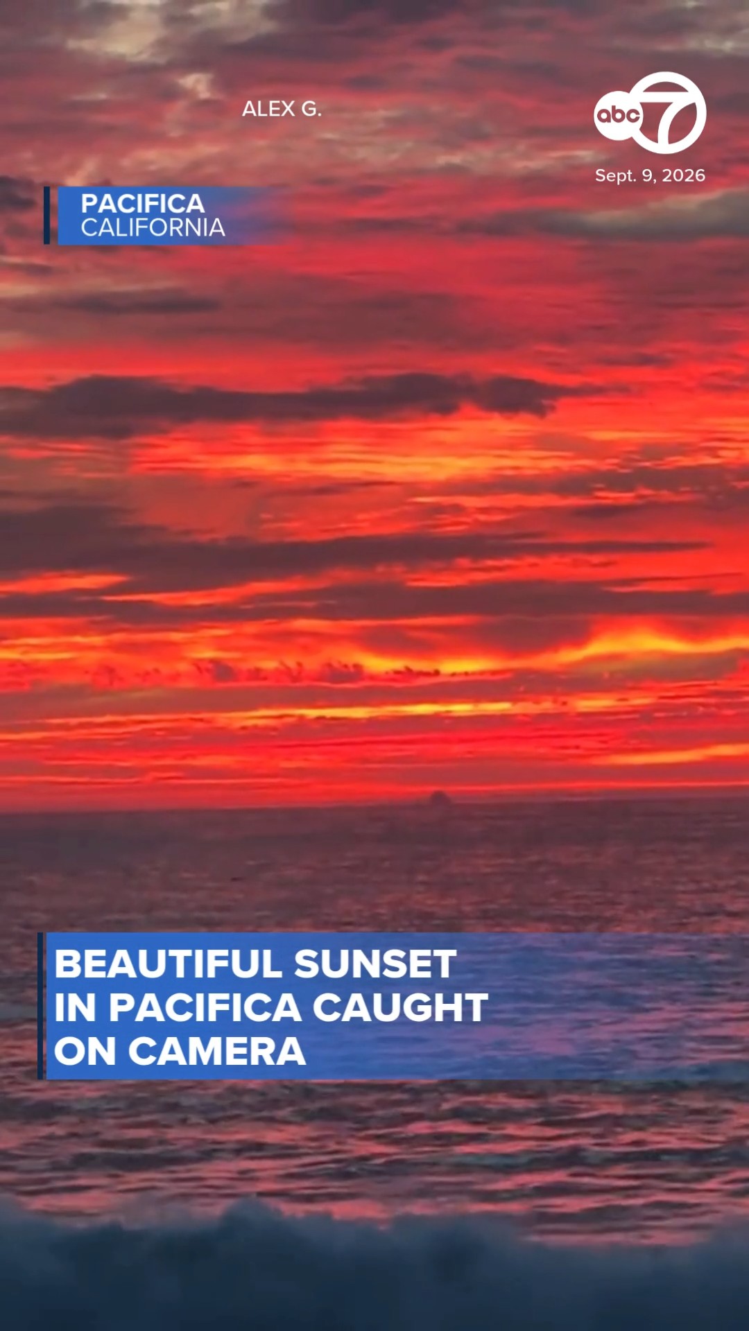 Beautiful sunset in Pacifica caught on camera