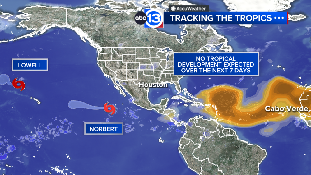 The Pacific remains active as the Atlantic stays quiet