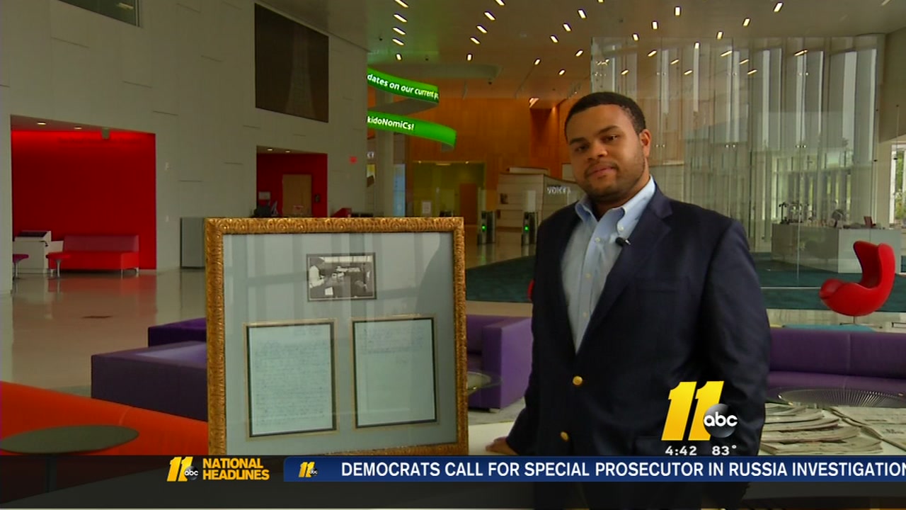 Graduate student displays historic letters