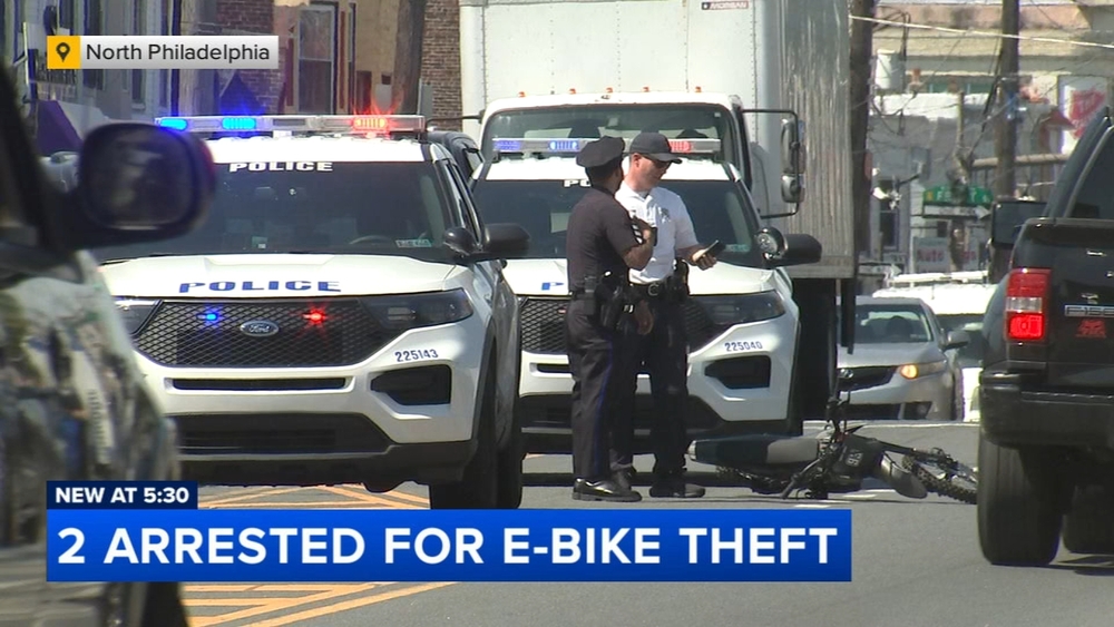 2 arrested for armed e-bike theft that left officer injured in North Philadelphia