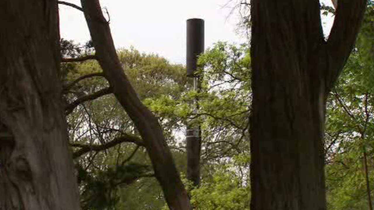 Residents protest cellphone towers in front of homes