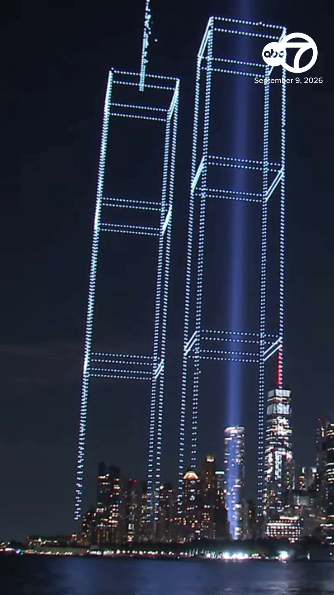 Drones recreate Twin Towers 25 years after 9/11 attacks