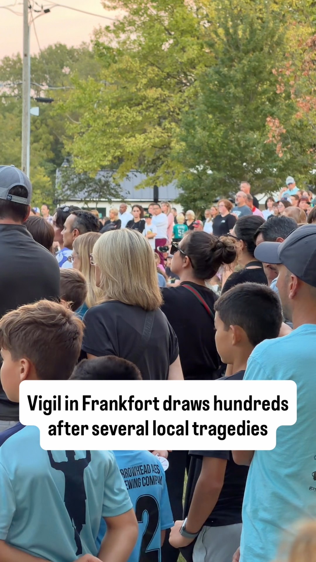 Vigil in Frankfort, IL draws hundreds after several local tragedies