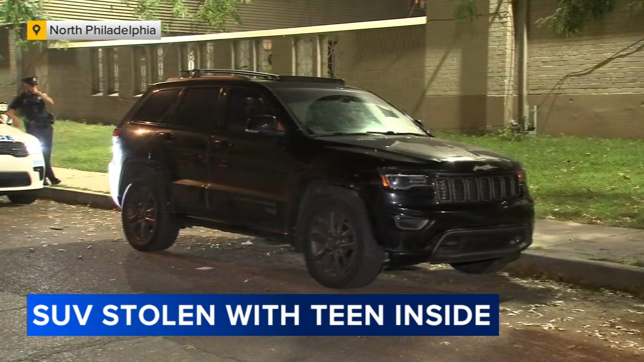 SUV stolen with teen inside in North Philadelphia