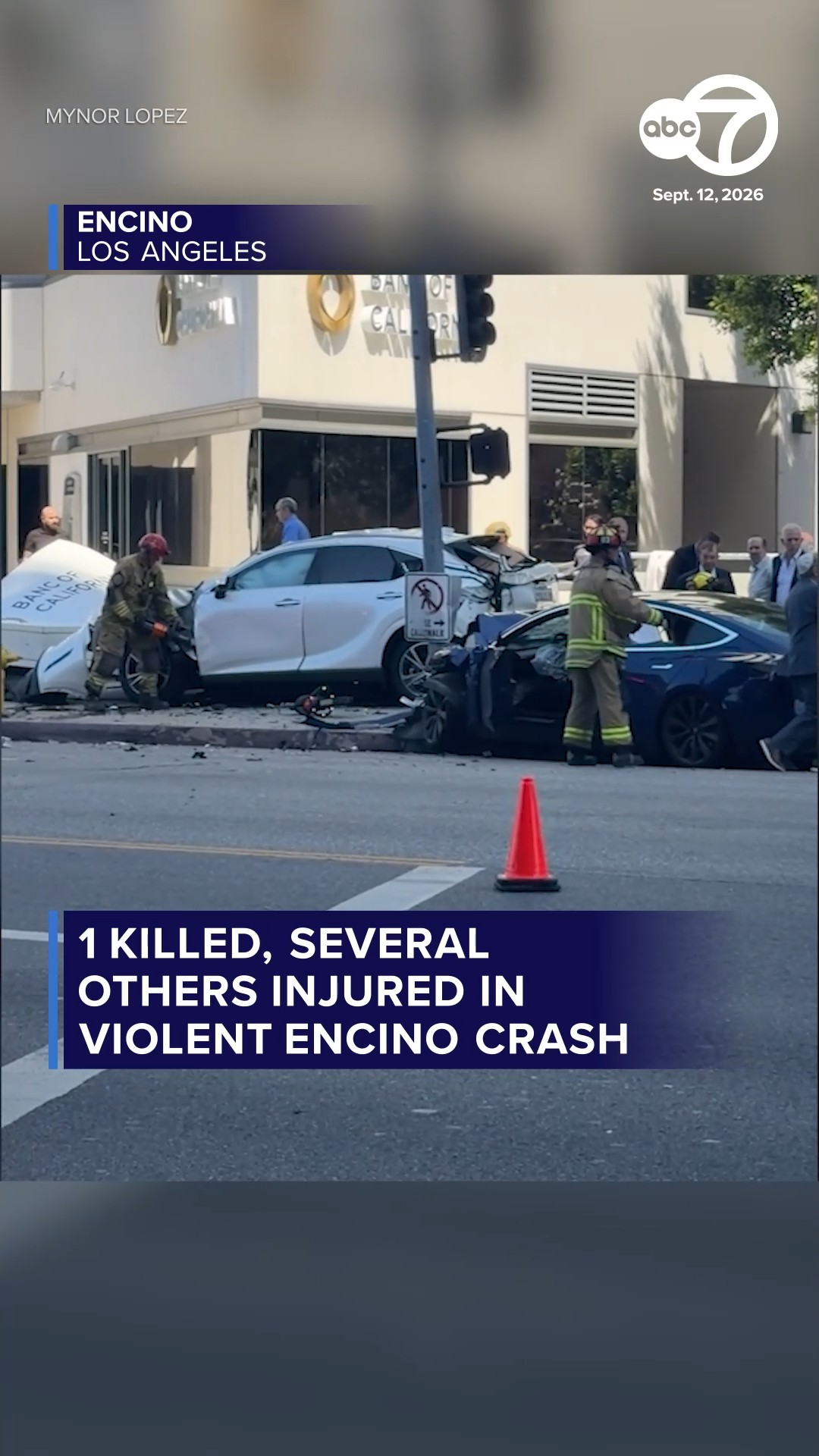 1 killed, several others injured in violent Encino crash