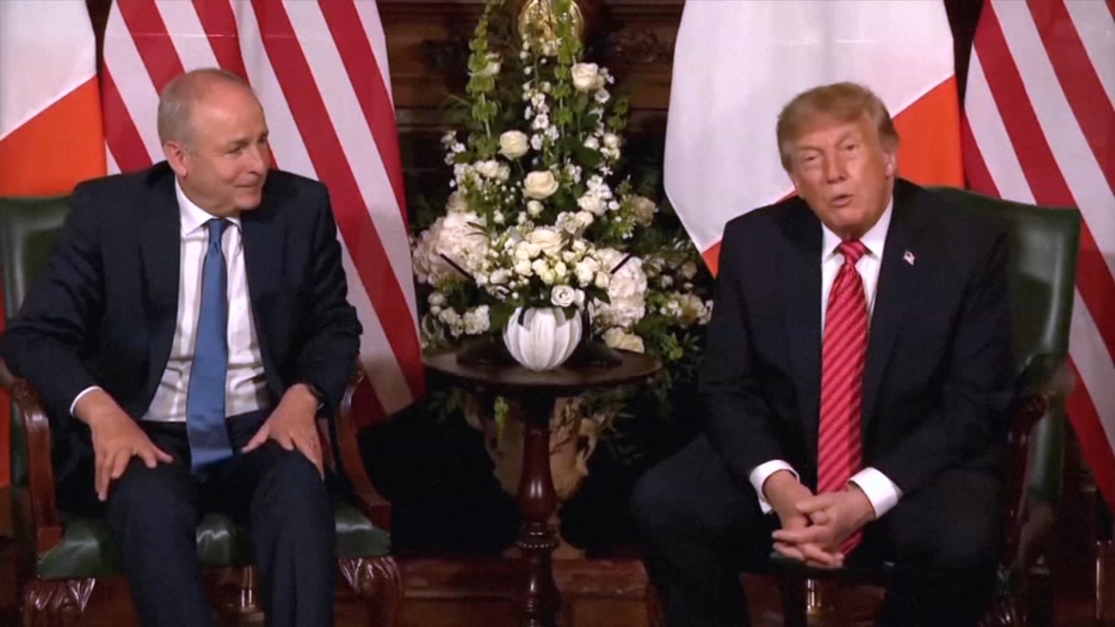 Irish leaders, local protests react after President Donald Trump says he’d ‘love’ to see a unified Ireland Irish leaders, local protests react after President Donald Trump says he’d ‘love’ to see a unified Ireland