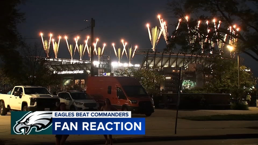 Eagles fans celebrate season‑opening win over Commanders