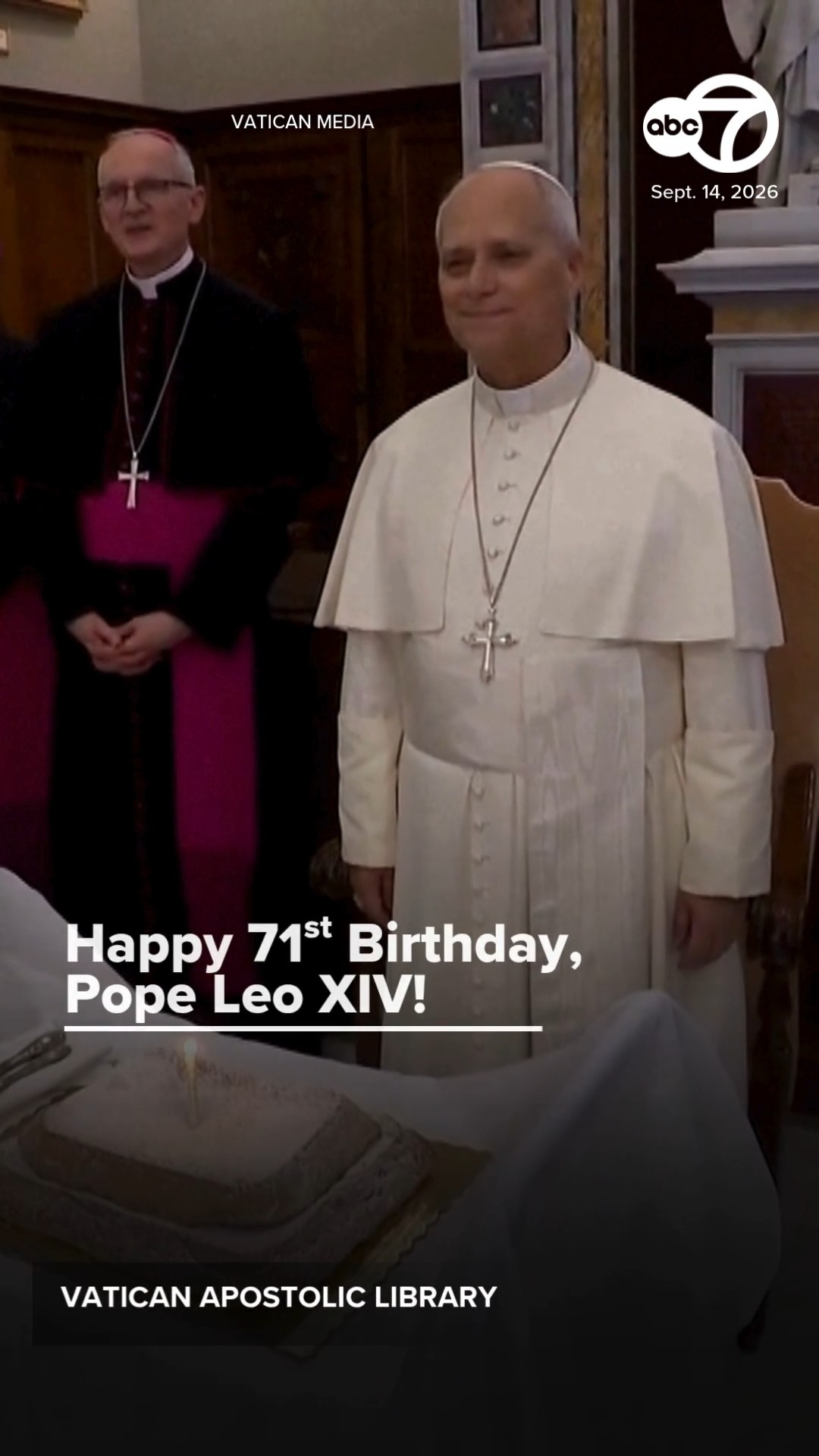 Pope Leo celebrates his 71st birthday at the Vatican Apostolic Library