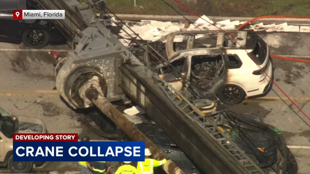 Crane collapse leaves at least 4 injured, Miami police say