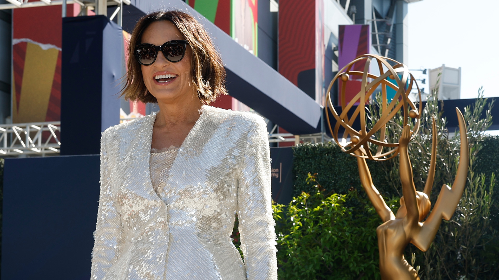 Show host Mariska Hargitay poses for photographs during a press preview for the 78th Primetime Emmy Awards on Thursday, Sept. 10, 2026, in Los Angeles.