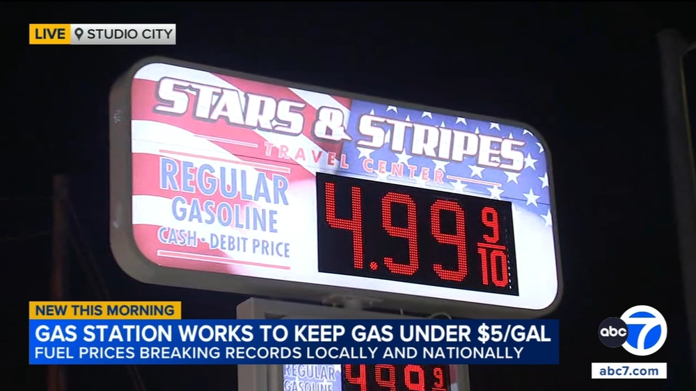 Studio City gas station striving to keep cost under $5/gallon