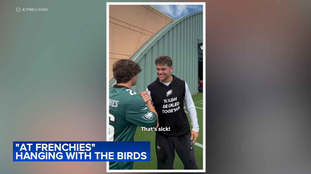 Viral French visitors return to Philadelphia and introduce Eagles star to his French roots