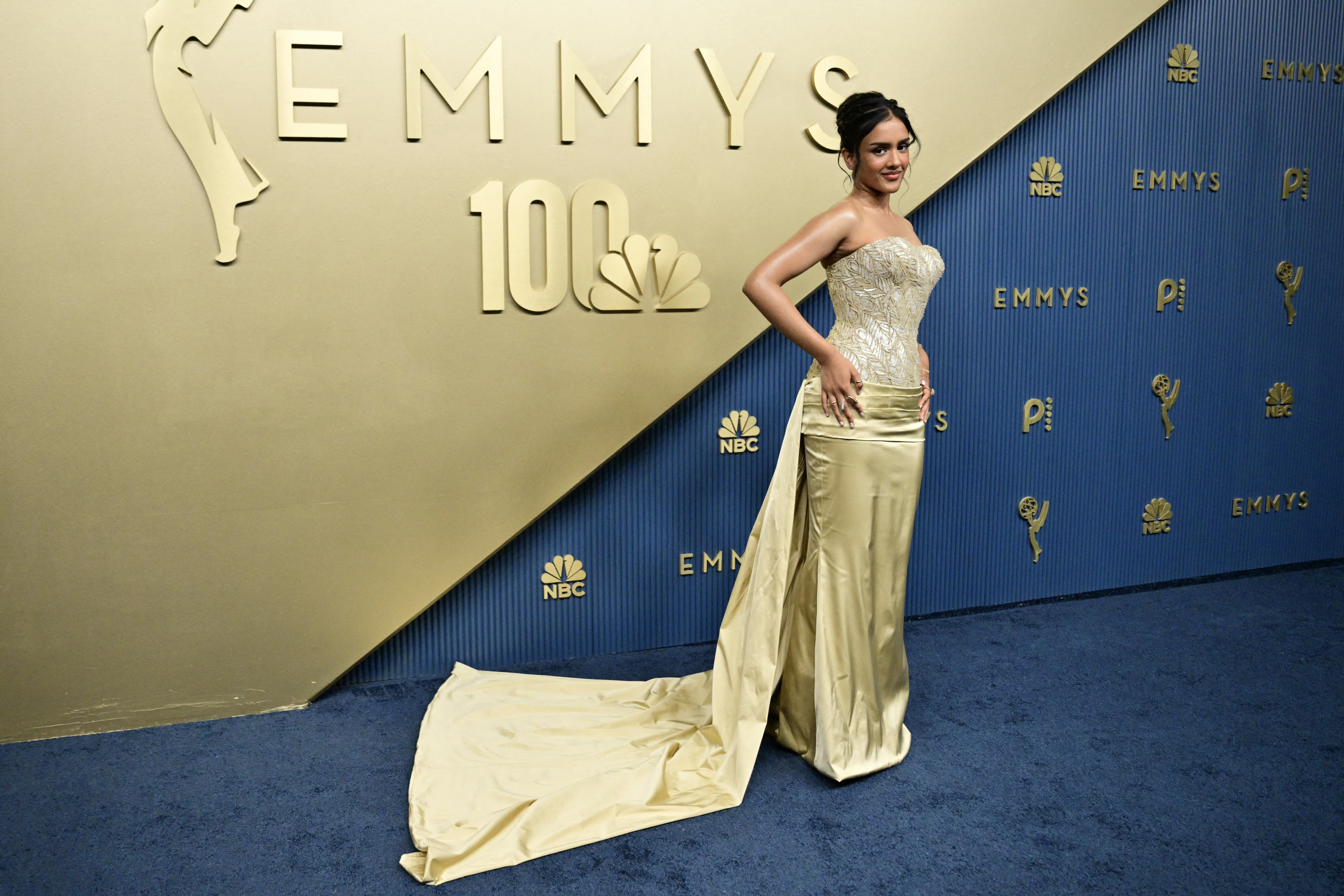 Australian actress Shabana Azeez arrives for the 78th Primetime Emmy Awards at the Peacock Theatre at LA Live in Los Angeles on September 14, 2026.