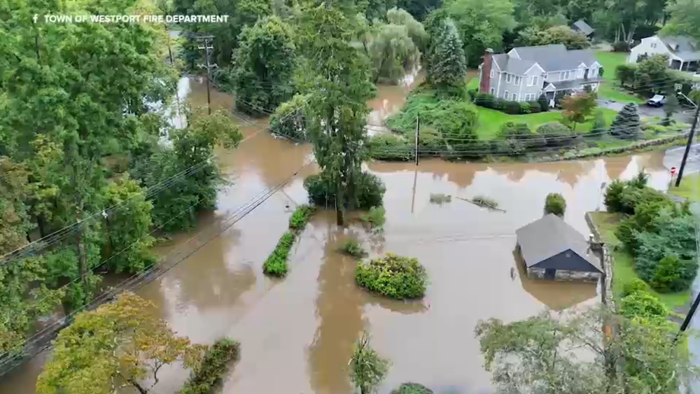 'Rain bomb' causes severe flooding in Westport, Connecticut