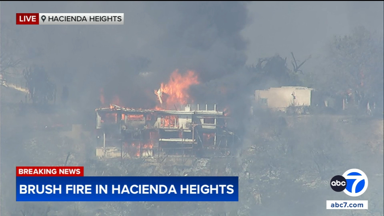 Palos Fire in La Habra Heights burns at least 3 structures