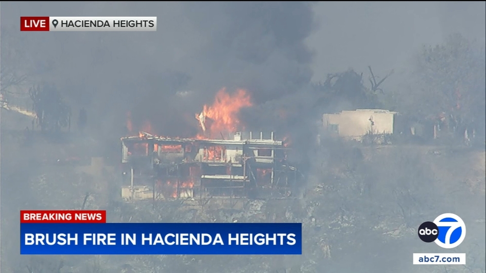 Palos Fire in La Habra Heights burns at least 3 structures