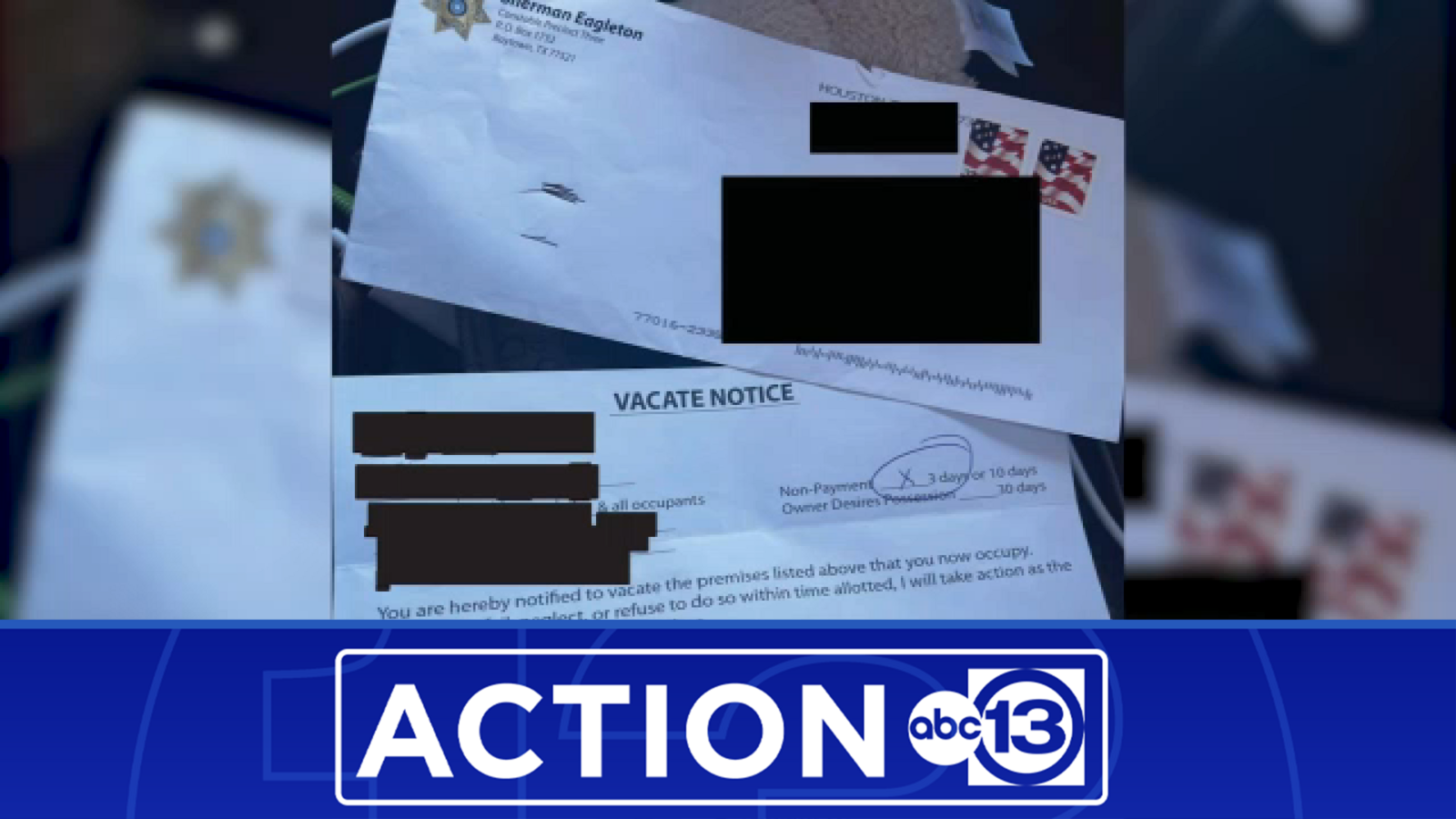 Harris Co. Pct. 3 Constable's Office changes policy on informing people they could be evicted soon