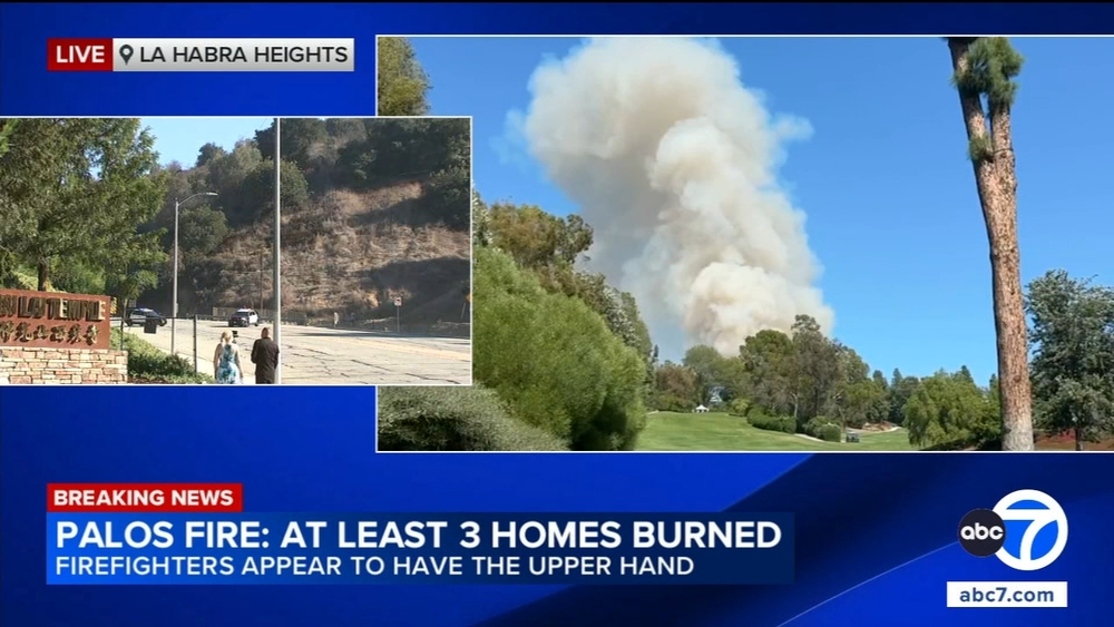 Palos Fire in La Habra Heights burns several structures