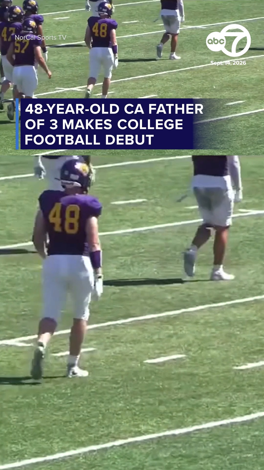 48-year-old father of 3 makes football debut at Bay Area college