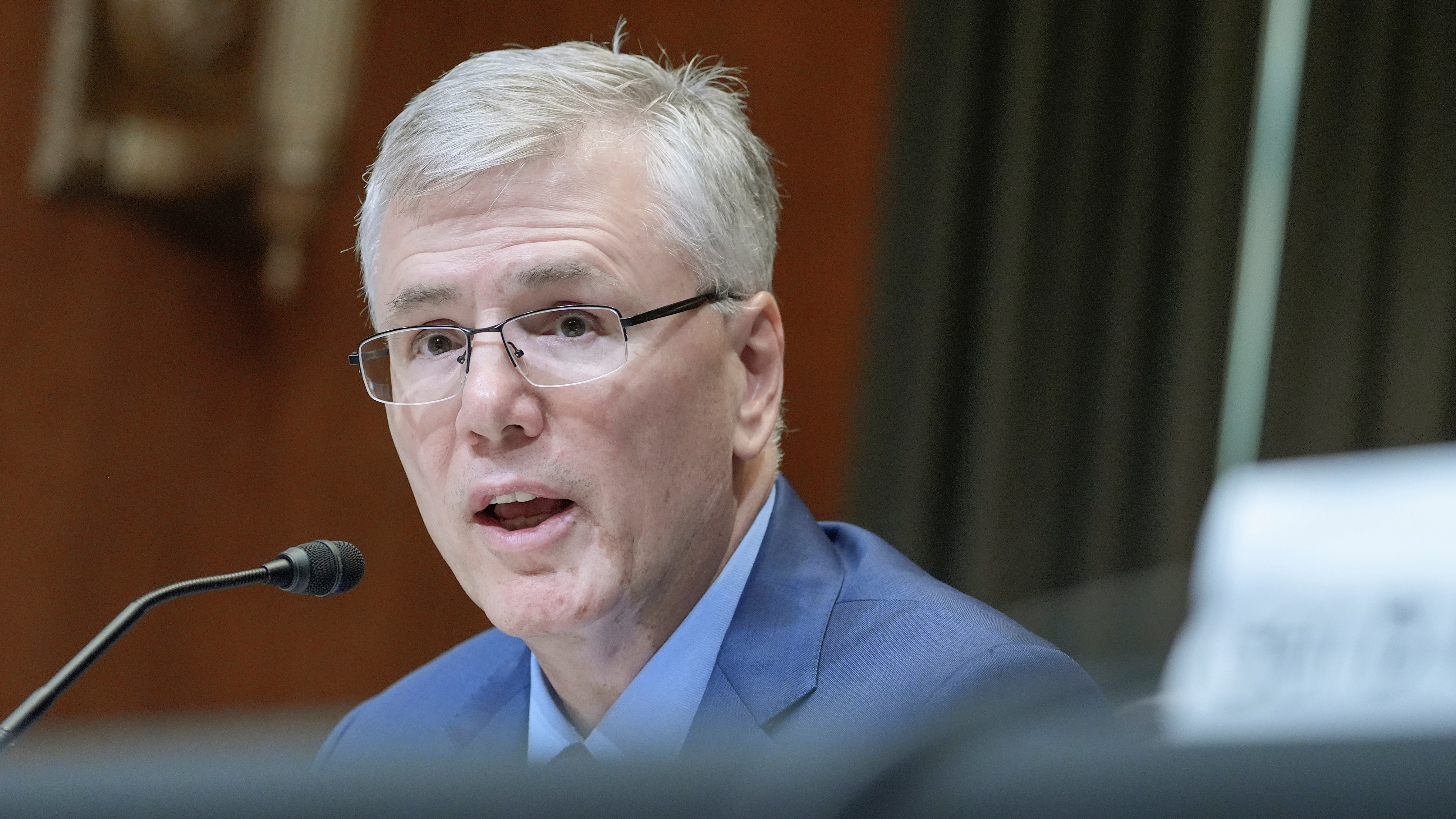 Secretary of the Air Force Troy E. Meink testifies during a Senate Committee on Appropriations subcommittee on Department of Defense hearing on Capitol Hill, Tuesday, June 9, 2026, in Washington.