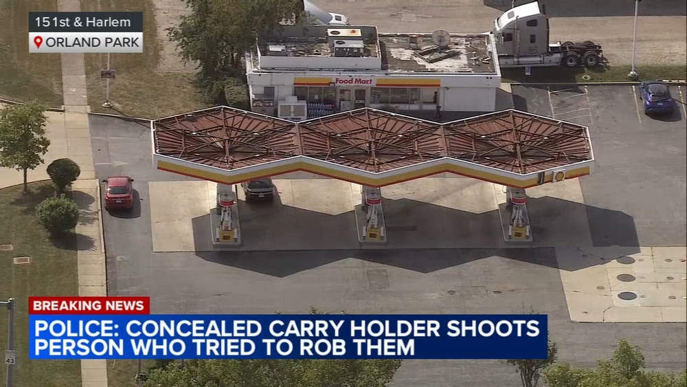 CCL holder shoots suspect in robbery attempt in Orland Park
