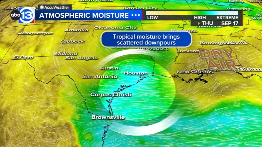 Rain chances continue through Thursday, then humidity drops