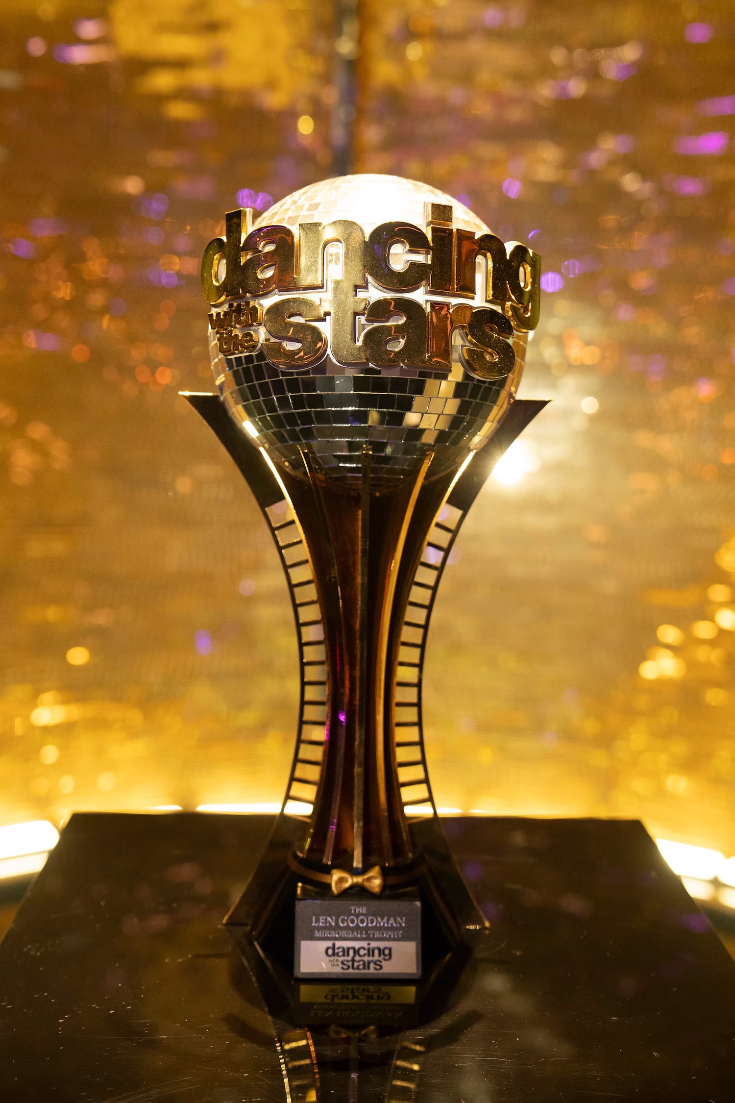 Len Goodman Mirrorball Trophy.