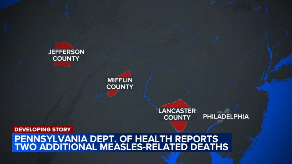 4th measles-related death announced by Pennsylvania health officials