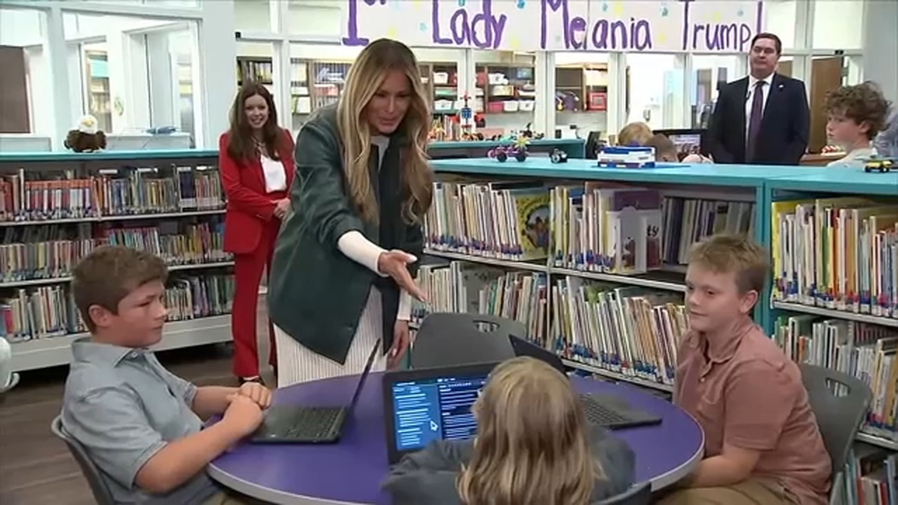 First lady visits school in WNC to see how AI used in classrooms