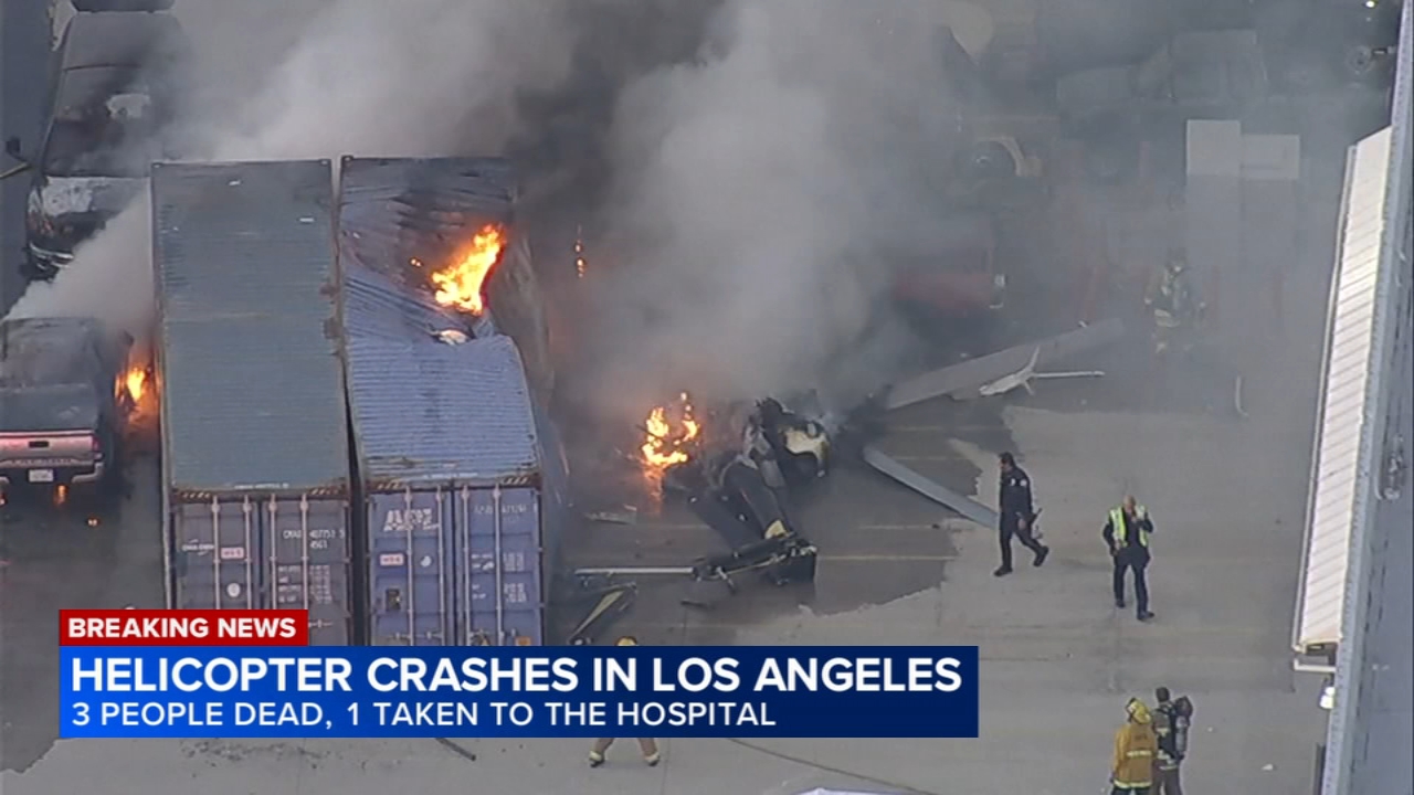 3 dead after news helicopter crashes near fatal SoCal bus collision