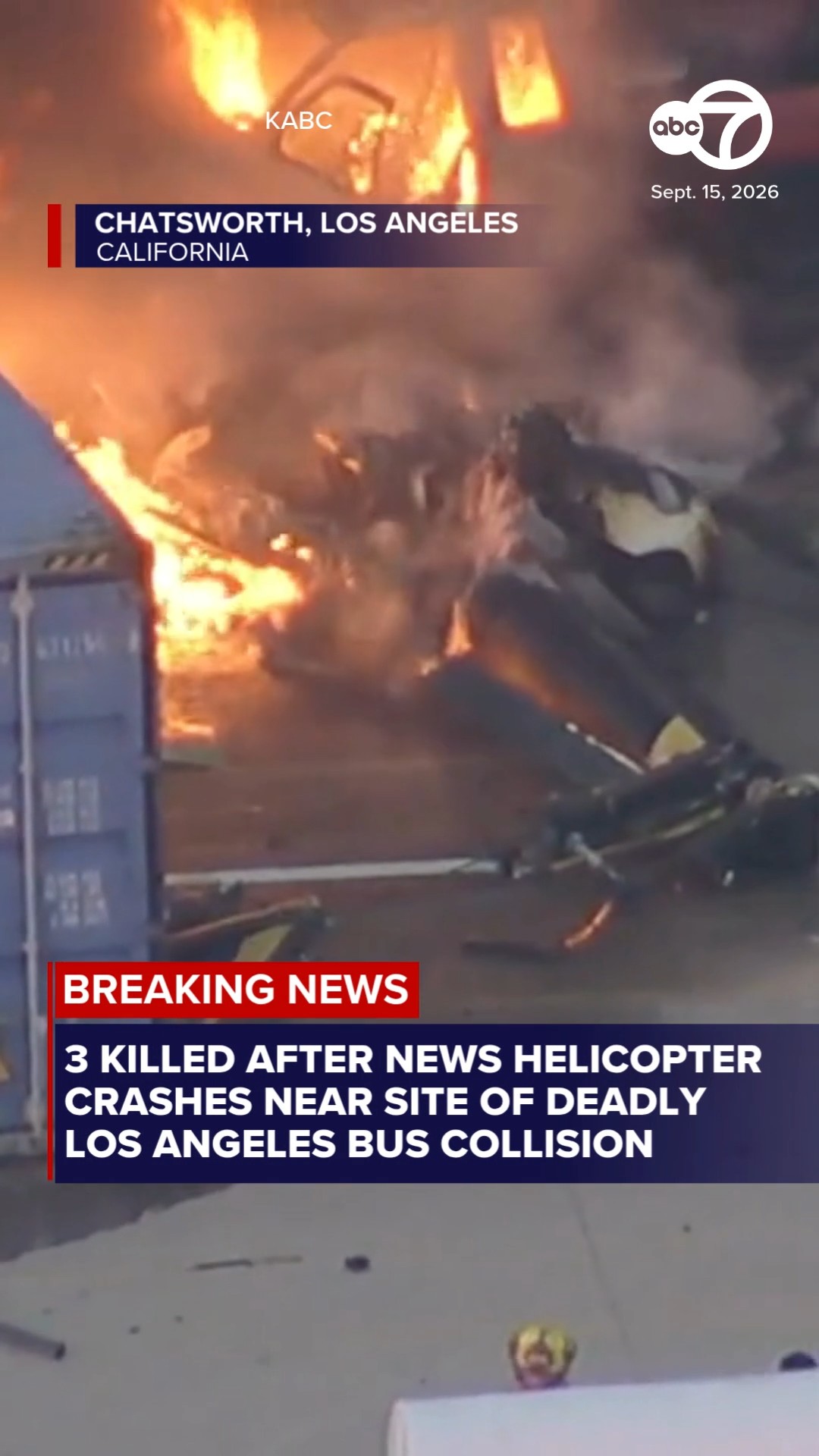 3 dead after news helicopter crashes near fatal SoCal bus collision