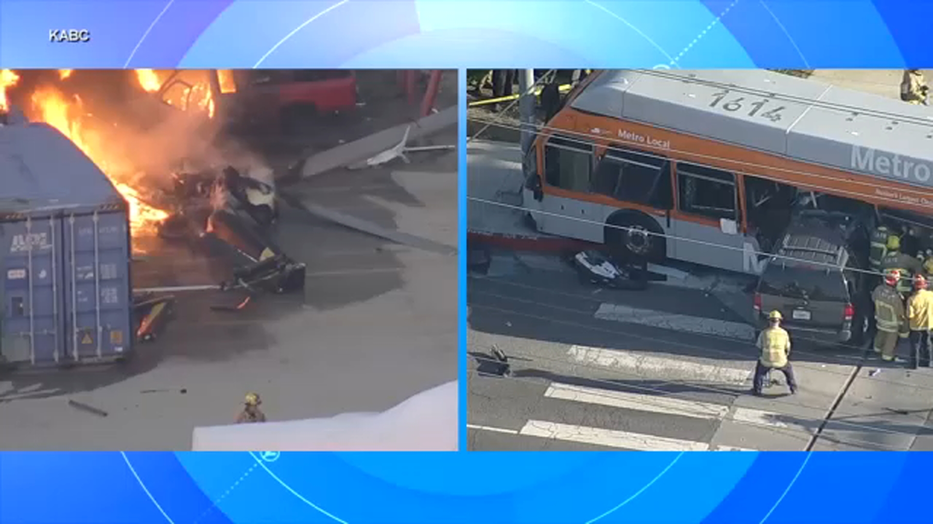 Three people were killed after an NBC4 news helicopter crashed near the scene of a deadly bus collision in Chatsworth, California
