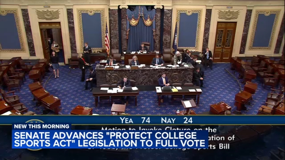 Senate takes first step to overhaul college sports system