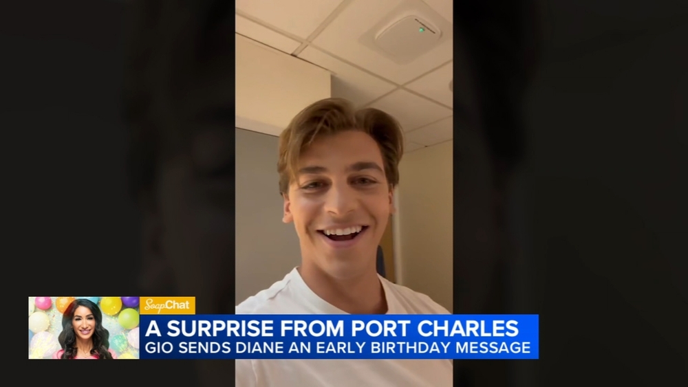 Gio from General Hospital sends Diane birthday surprise
