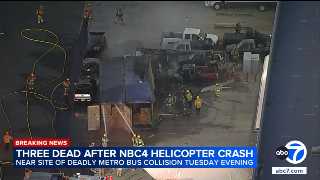 Los Angeles helicopter crash: 3rd victim identified after NBC4 helicopter crashes in Chatsworth; NTSB analyzing footage
