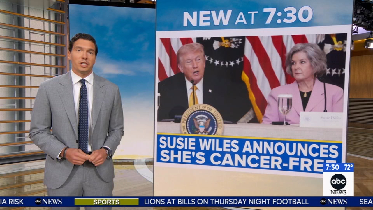 White House chief of staff Susie Wiles says she is cancer-free