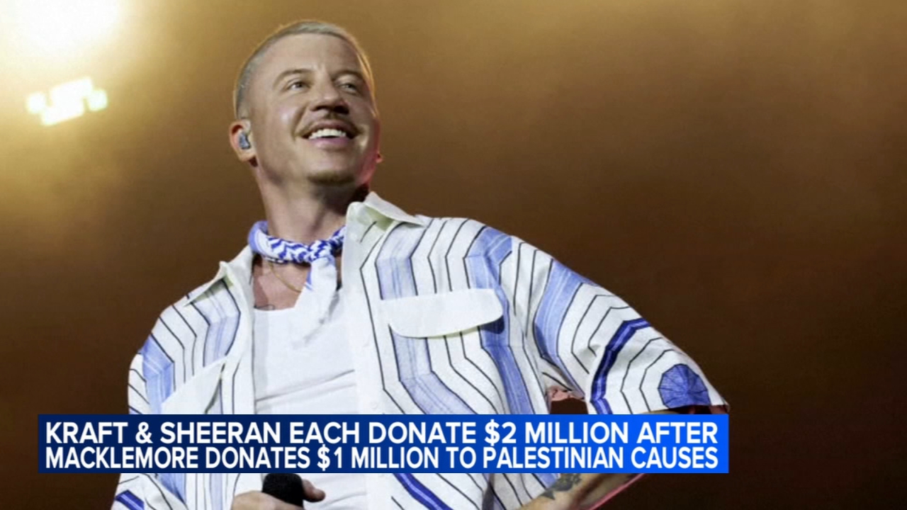 Macklemore donates profits from Ed Sheeran tour to help Palestinians