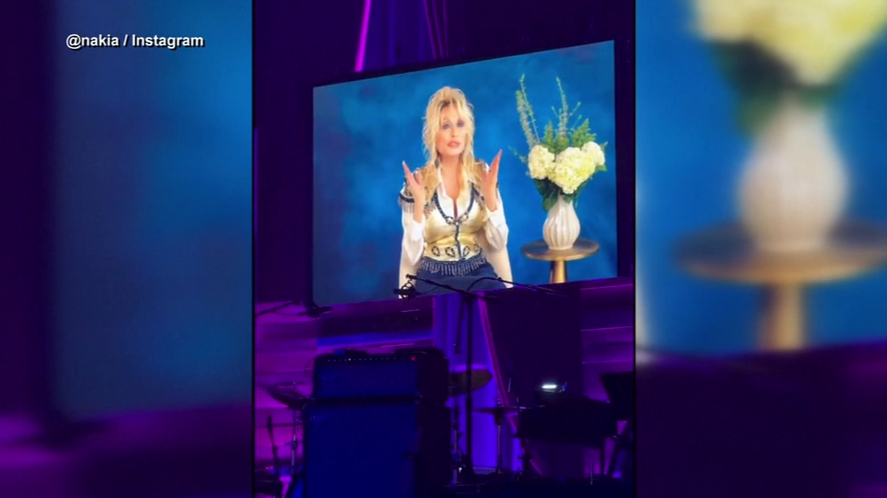 Dolly Parton honored posthumously, shares pre-recorded video message