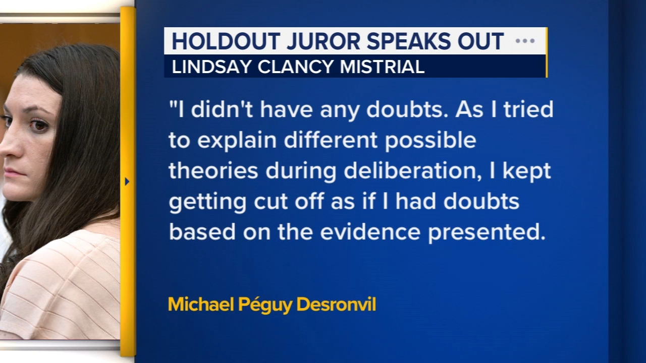 Michael P. Desronvil, holdout juror in Lindsay Clancy case, says he 'didn't have any doubts' during deliberations