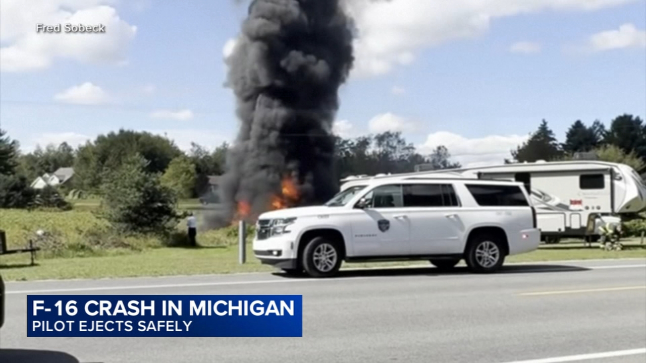 Man describes finding US F-16 fighter jet pilot after Michigan crash