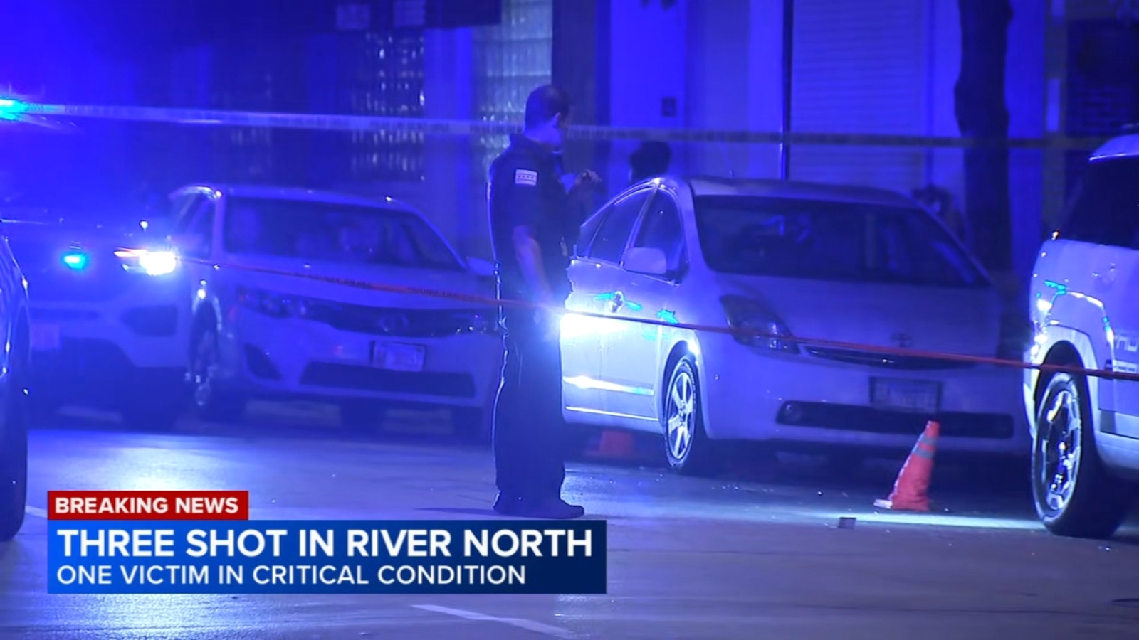 Coverage image for: River North shooting today: 3 injured in downtown Chicago shooting outside nightclub near Clark and Erie streets, police say