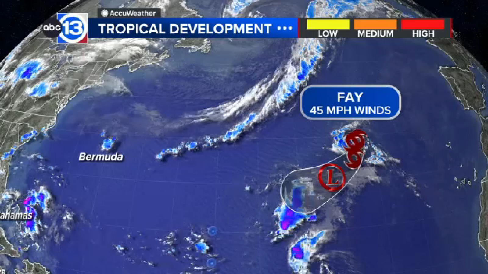 Far from shore, Tropical Storm Fay forms as Odalys eyes hurricane strength
      