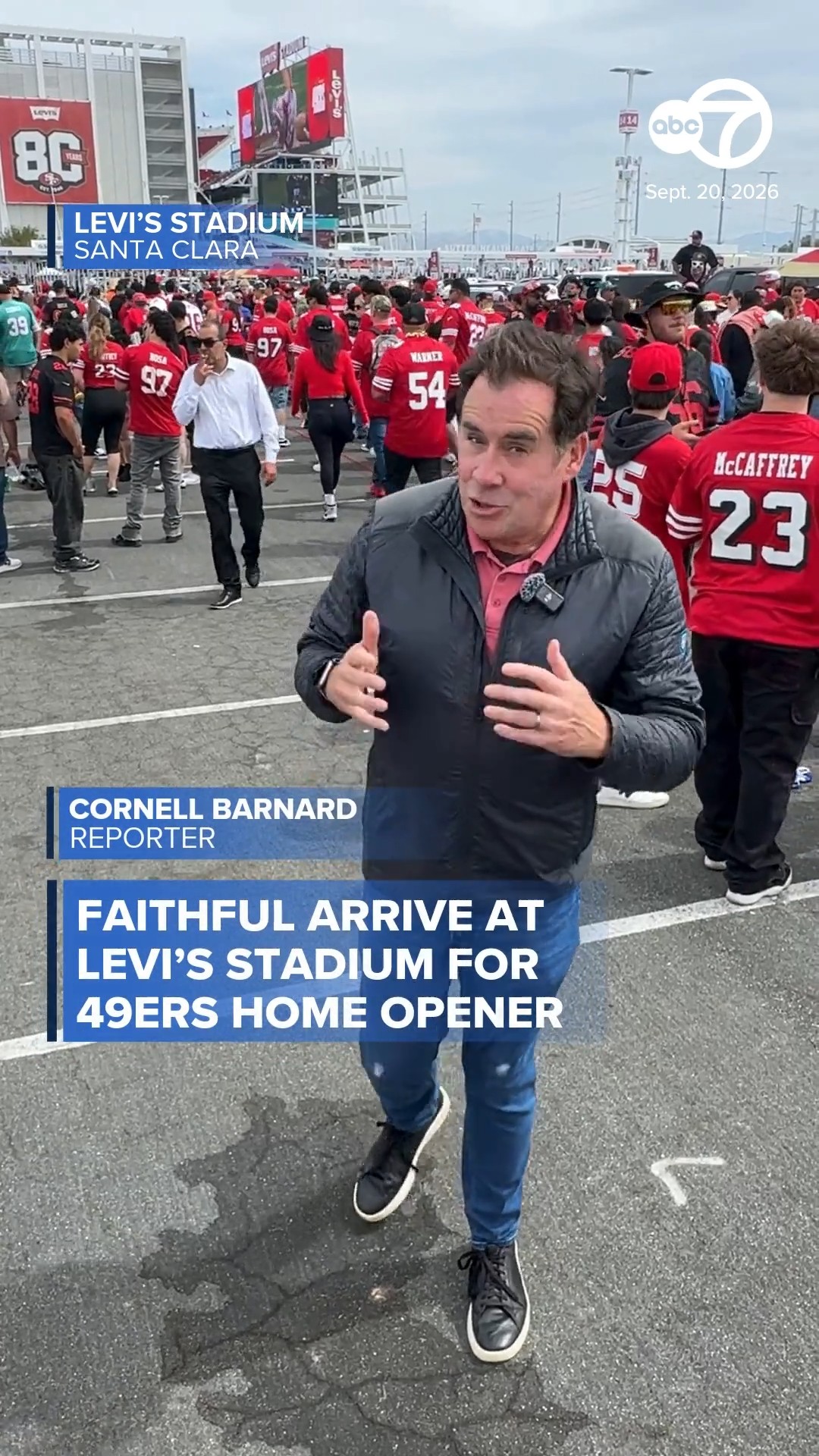 Faithful arrive at Levi's Stadium for 49ers home opener