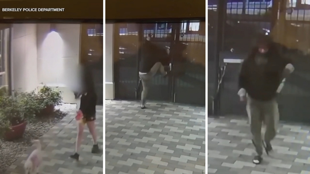 VIDEO: Man scales locked gate after chasing Cal student home