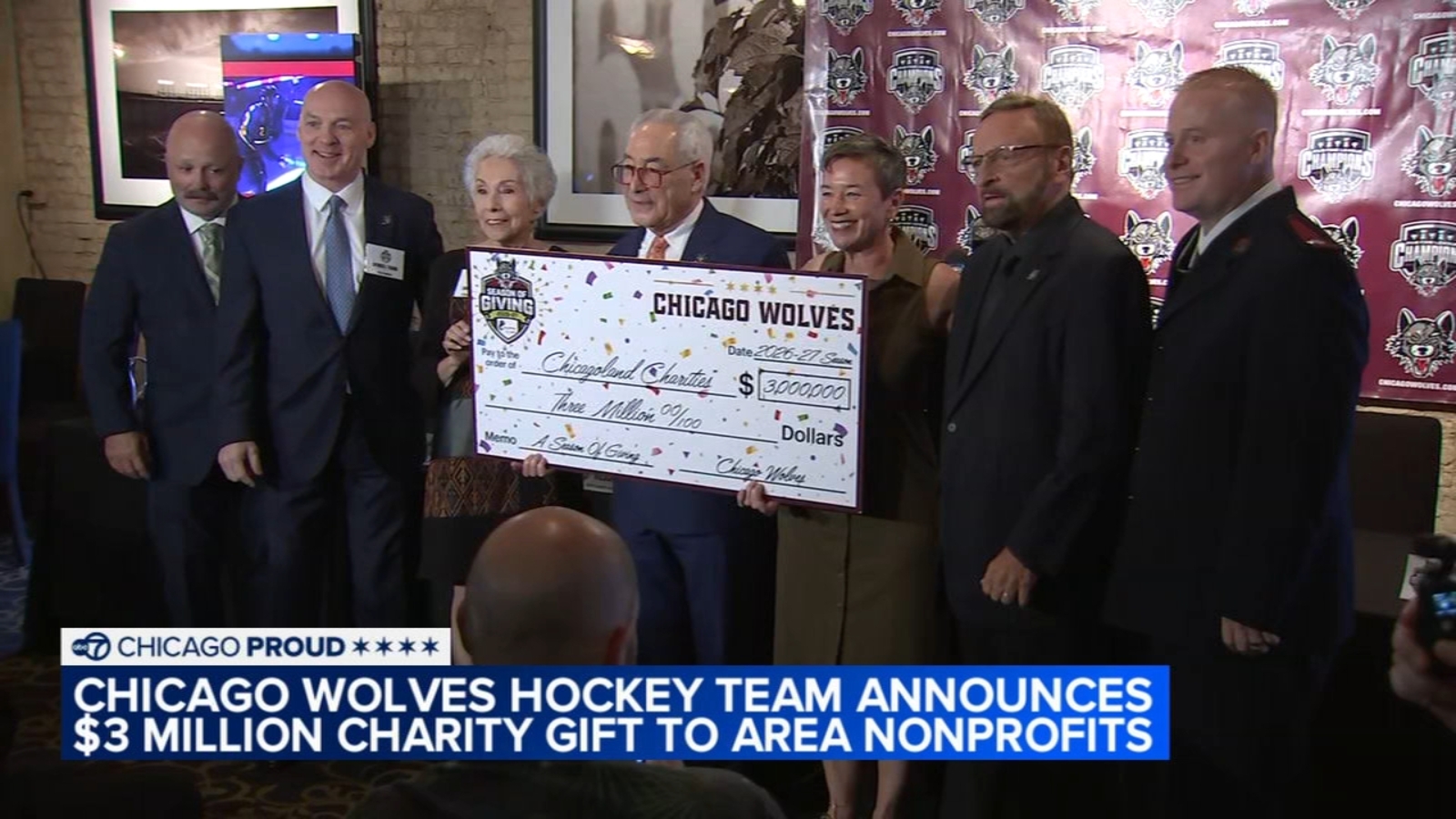 Chicago Wolves donate $3M to charities across area
      