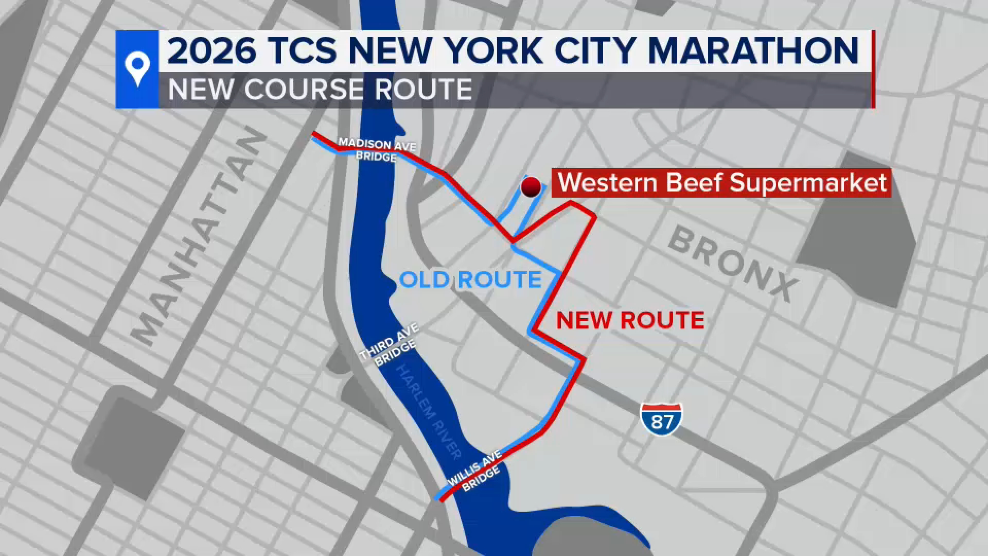 New course route for 2026 TCS New York City Marathon