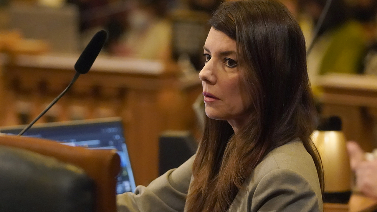 Supervisor Catherine Stefani is shown during a San Francisco Board of Supervisors meeting in San Francisco, Tuesday, Jan. 9, 2024. 