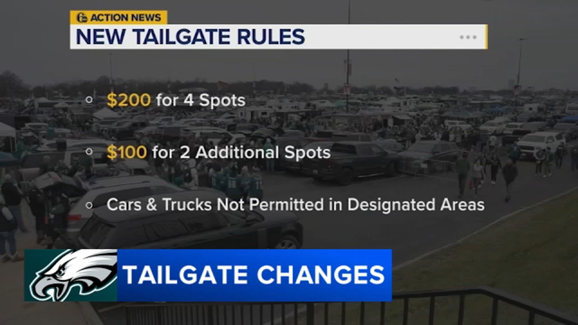 The Sports Complex Parking Venture is changing its oversized vehicle parking policy beginning Oct. 4