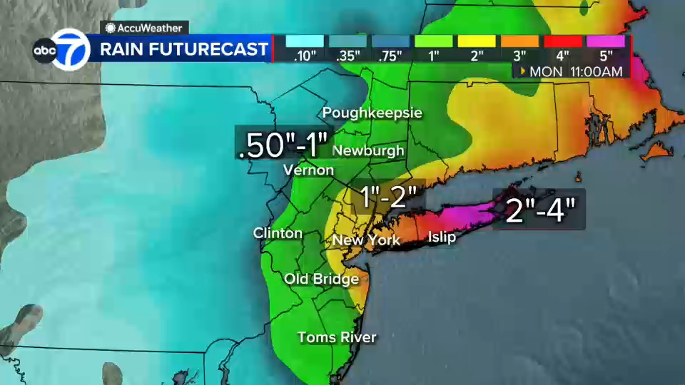 hujan noreaster new jersey long island nyc