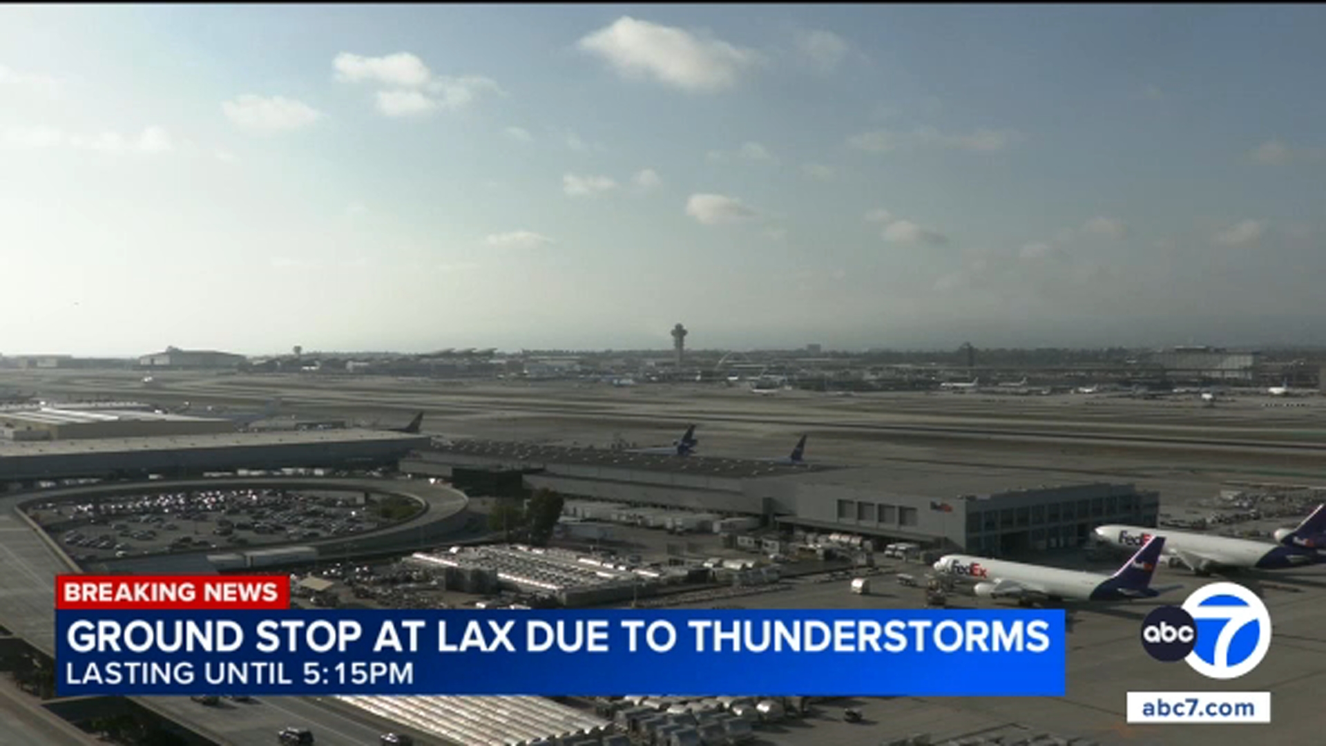 Thunderstorms Ground Flights at LAX as Weather System Moves Through Southern California